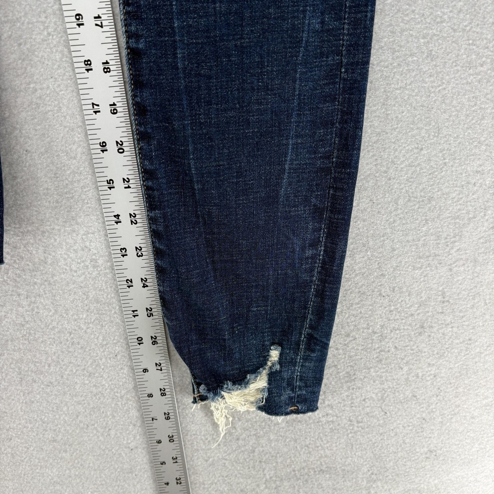 Buckle Black Ankle Skinny Jeans Womens 25x27 Blue Distressed Stretch Denim Y2K - Picture 9 of 13
